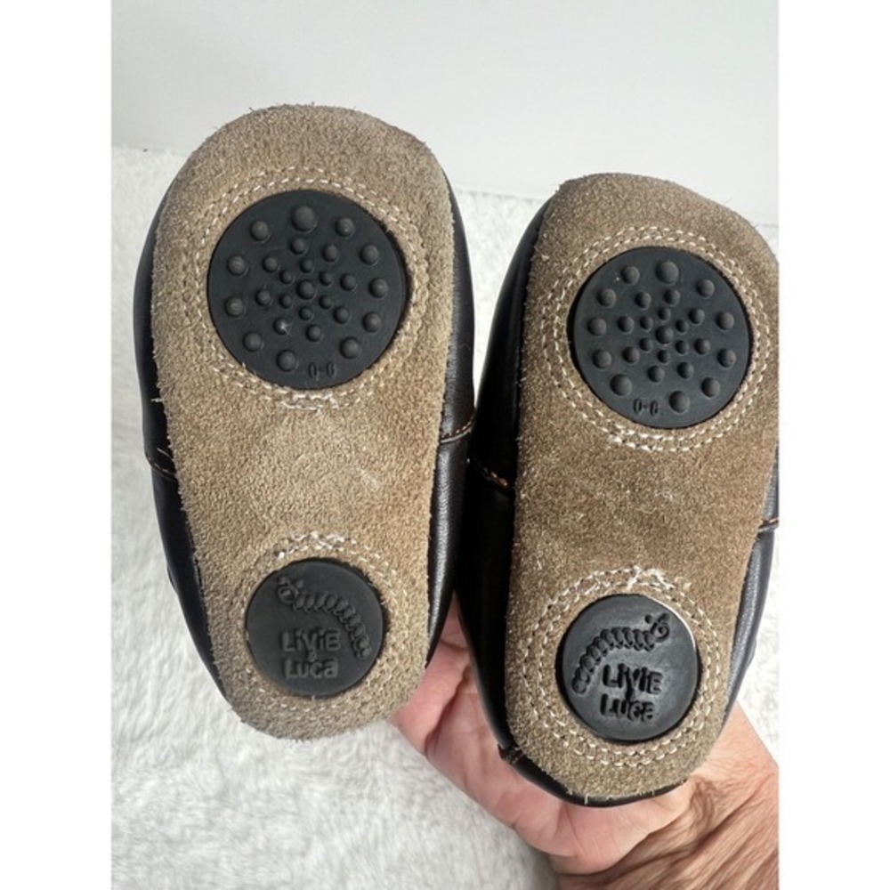 Handmade Leather Lion Baby Shoes Brown Soft Sole Walkers Hook Loop Strap - Picture 12 of 12